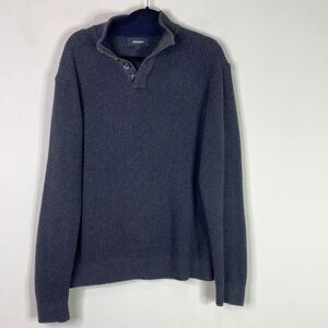 Woolworths Quarter Zip Button Knit Sweater Men's Size Large